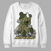 Jordan 4 Retro SE Craft Medium Olive DopeSkill Sweatshirt MOMM Bear Graphic Streetwear - White 