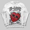 Jordan 9 Cool Grey DopeSkill Long Sleeve T-Shirt Crying Heart Graphic Streetwear - White