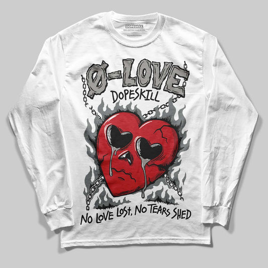 Jordan 9 Cool Grey DopeSkill Long Sleeve T-Shirt Crying Heart Graphic Streetwear - White