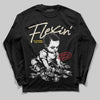 Jordan 17 Retro Low SP Infinite Archives DopeSkill Long Sleeve T-Shirt Flexin' Graphic Streetwear - Black