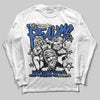 Jordan 1 Low Travis Scott x Fragment DopeSkill Long Sleeve T-Shirt Distorted Realms Graphic Streetwear - White