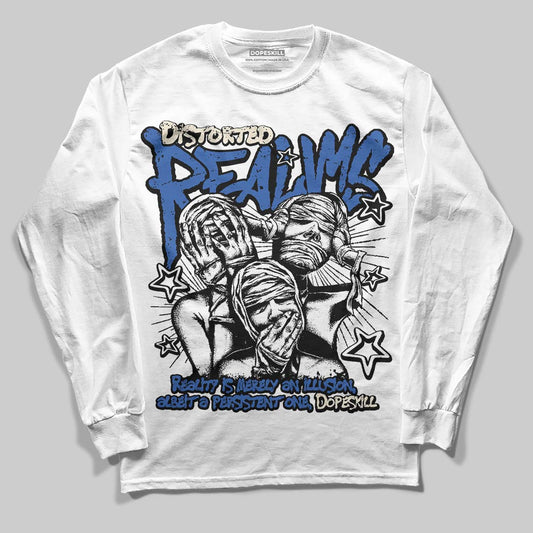Jordan 1 Low Travis Scott x Fragment DopeSkill Long Sleeve T-Shirt Distorted Realms Graphic Streetwear - White