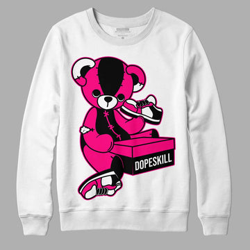 Jordan 1 Low GS “Fierce Pink” Dopeskill Sweatshirt Sneakerhead BEAR Graphic Streetwear - White