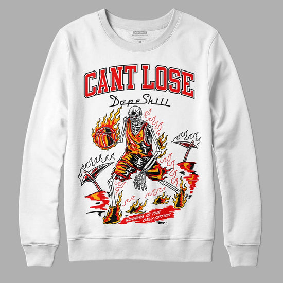 Red Sneakers DopeSkill Sweatshirt Cant Lose Graphic Streetwear - White