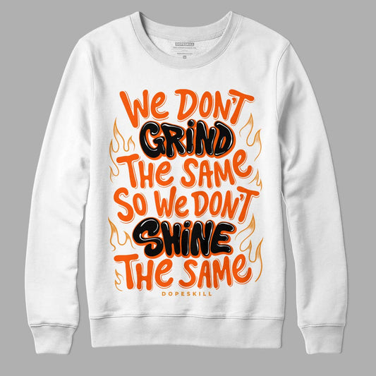 Jordan 12 Retro Brilliant Orange DopeSkill Sweatshirt Grind Shine Graphic Streetwear - White