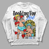 Jordan 5 Aqua DopeSkill Long Sleeve T-Shirt Looking For Love Graphic Streetwear - White