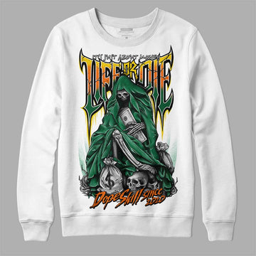 Green Sneakers DopeSkill Sweatshirt Life or Die  Graphic Streetwear - White 