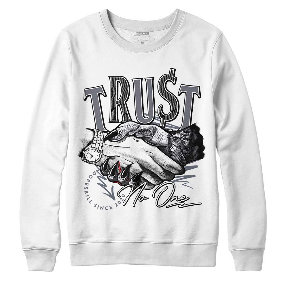 Jordan 14 Retro 'Stealth' DopeSkill Sweatshirt Trust No One Graphic Streetwear - White 