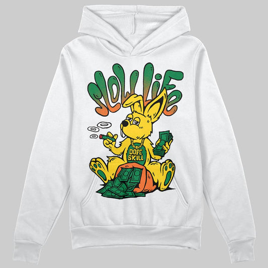 Green Sneakers DopeSkill Hoodie Sweatshirt Slow Life Graphic Streetwear - White