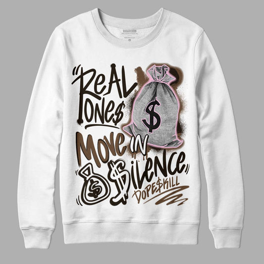 Jordan 11 Retro Neapolitan DopeSkill Sweatshirt Real Ones Move In Silence Graphic Streetwear