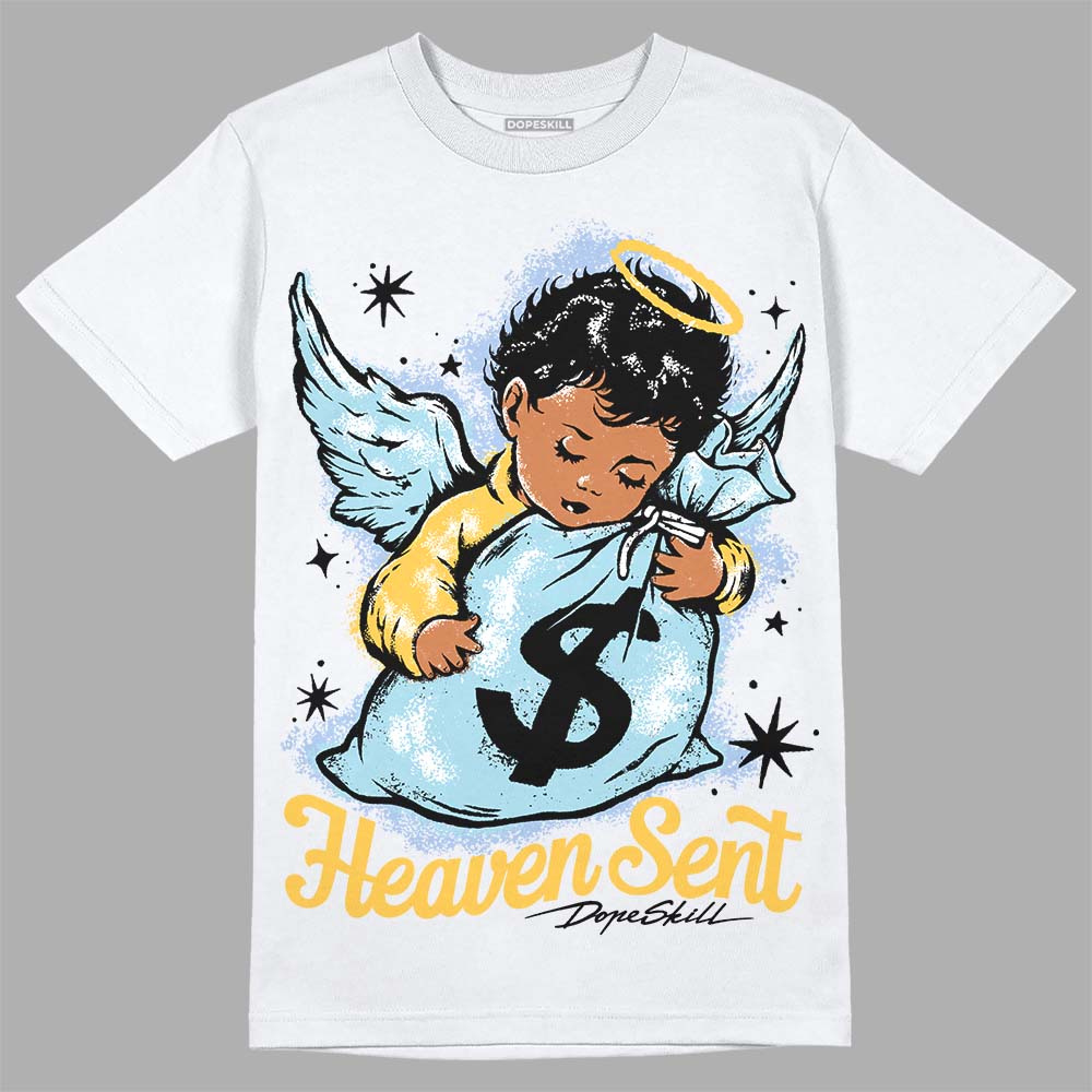 Jordan 13 “Blue Grey” DopeSkill T-Shirt Heaven Sent Graphic Streetwear - White 