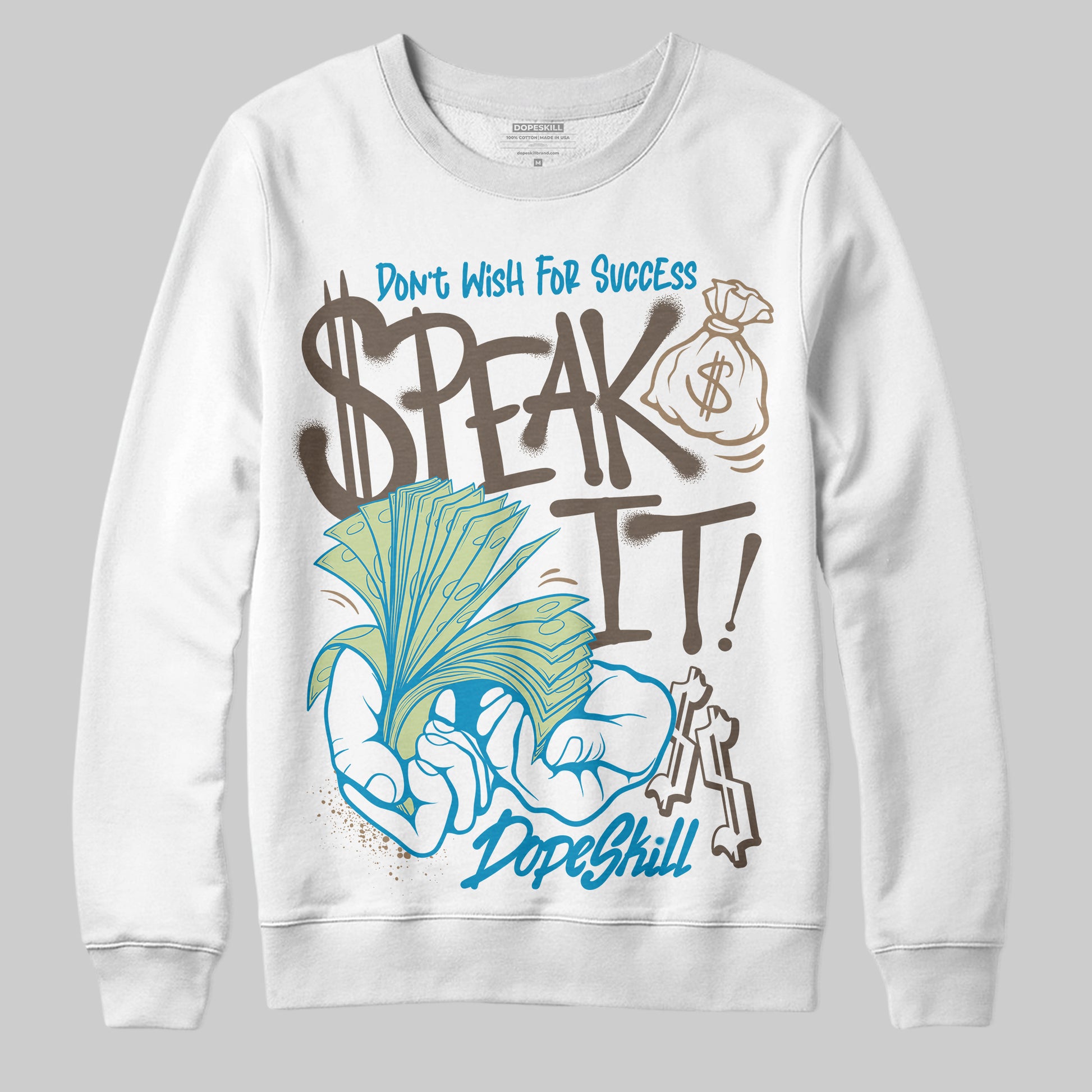 Jordan 3 GS “We Outside” DopeSkill Sweatshirt Speak It Graphic Streetwear - White