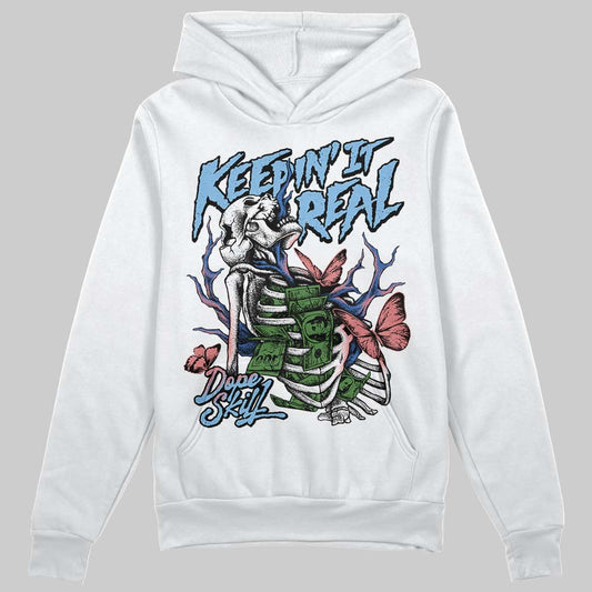 University Blue Sneakers DopeSkill Hoodie Sweatshirt Keepin' It Real Graphic Streetwear - White