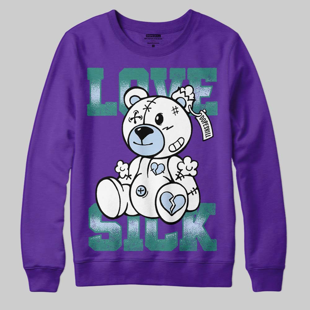 Jordan 5 OG “Grape” DopeSkill Sweatshirt Love Sick Graphic Streetwear - Purple