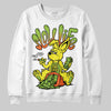 Neon Green Sneakers DopeSkill Sweatshirt Slow Life Graphic Streetwear - White 