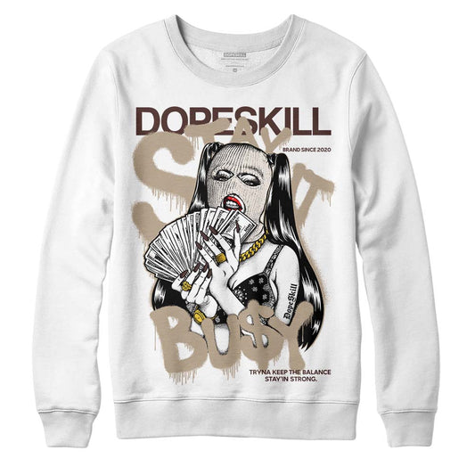Jordan 1 High OG “Latte” DopeSkill Sweatshirt Stay It Busy Graphic Streetwear - White