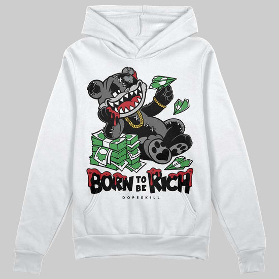 Jordan 4 “Black Cat” (2025) DopeSkill Hoodie Sweatshirt Born To Be Rich Graphic Streetwear - White