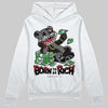 Jordan 4 “Black Cat” (2025) DopeSkill Hoodie Sweatshirt Born To Be Rich Graphic Streetwear - White