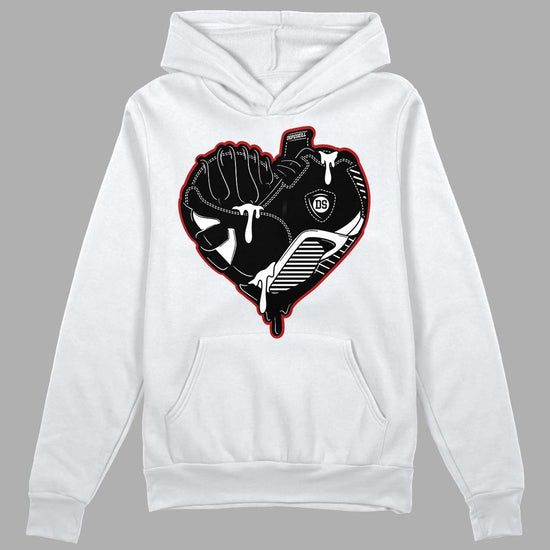 Jordan 14 "Black/White" DopeSkill Hoodie Sweatshirt Heart Jordan 14 Graphic Streetwear - WHite