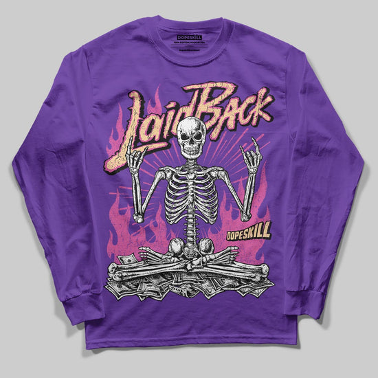 PURPLE Sneakers DopeSkill Long Sleeve T-Shirt Laid Back Graphic Streetwear - Purple