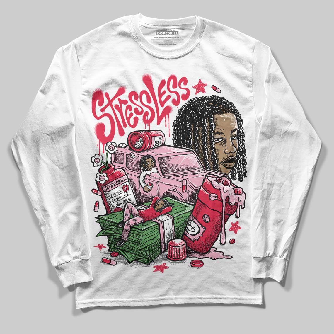 Dunk Low Valentine's Day (2026) DopeSkill Long Sleeve T-Shirt Stressless Graphic Streetwear - White