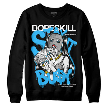 Jordan 2 Low "University Blue" DopeSkill Sweatshirt Stay It Busy Graphic Streetwear - Black