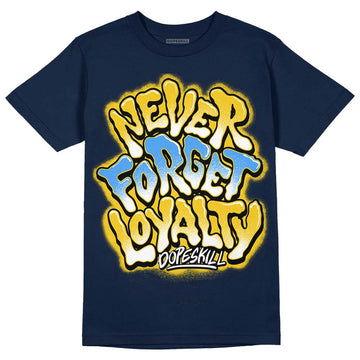 Dunk Low Vintage “Michigan” DopeSkill Midnight Navy T-Shirt Never Forget Loyalty Graphic Streetwear