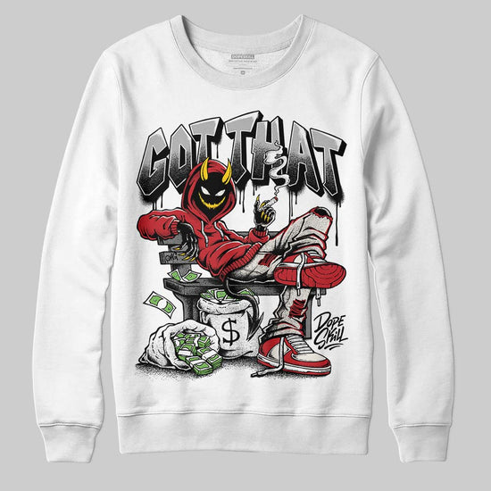 Jordan 4 “Flight Club” DopeSkill Sweatshirt Got That Graphic Streetwear - White