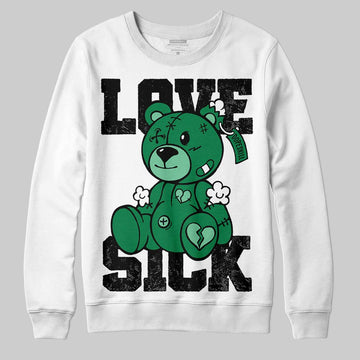 Green Sneakers DopeSkill Sweatshirt Love Sick Graphic Streetwear - White