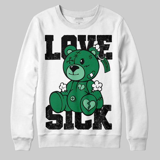 Green Sneakers DopeSkill Sweatshirt Love Sick Graphic Streetwear - White