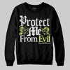 Jordan 4 GS “Light Lemon Twist” DopeSkill Sweatshirt Protect Me From Evil Graphic Streetwear - Black