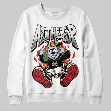 Jordan 4 “Flight Club” DopeSkill Sweatshirt At The Top Graphic Streetwear - White