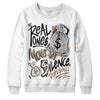 Jordan 5 SE “Sail” DopeSkill Sweatshirt Real Ones Move In Silence Graphic Streetwear - White