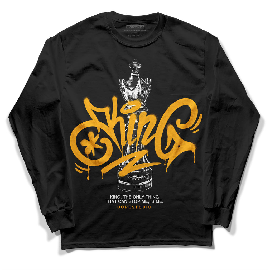 Dunk Low Championship Goldenrod (2021) DopeSkill Long Sleeve T-Shirt King Chess Graphic Streetwear - Black