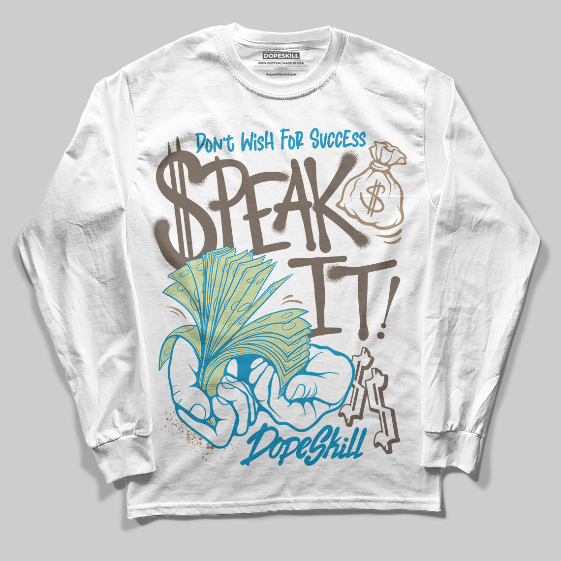 Jordan 3 GS “We Outside” DopeSkill Long Sleeve T-Shirt Speak It Graphic Streetwear - White