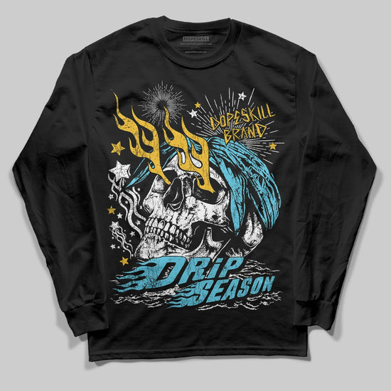 Jordan 11 Retro Gamma Blue (2025) DopeSkill Long Sleeve T-Shirt Drip Season Graphic Streetwear - Black
