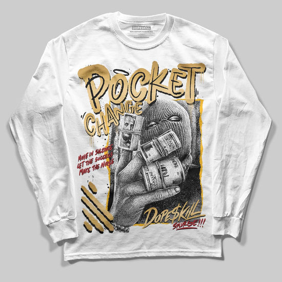 Jordan 12 Retro 'Taxi' 2025 DopeSkill Long Sleeve T-Shirt Pocket Change Graphic Streetwear - White
