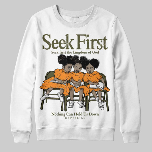 Olive Sneakers DopeSkill Sweatshirt New Seek First Graphic Streetwear - White