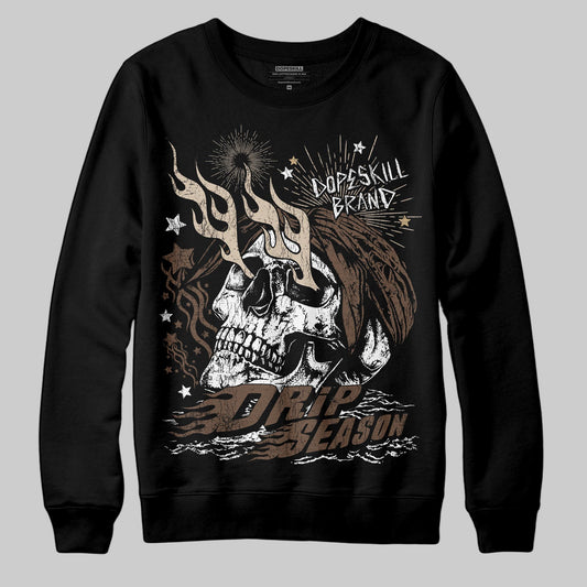 A Ma Maniére x Air Jordan 4 “Dark Mocha” DopeSkill Sweatshirt Drip Season Graphic Streetwear - Black