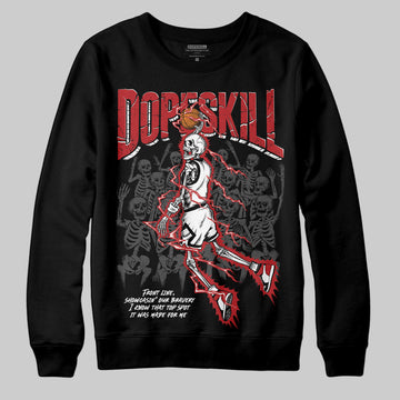 Jordan 1 Retro High OG Black Toe Reimagined DopeSkill Sweatshirt Thunder Dunk Graphic Streetwear - Black