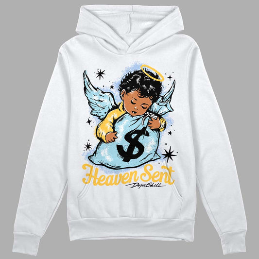 Jordan 13 “Blue Grey” DopeSkill Hoodie Sweatshirt Heaven Sent Graphic Streetwear - White
