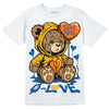 Dunk Blue Jay and University Gold DopeSkill T-Shirt Broken Bear Graphic Streetwear - White