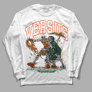 Dunk Low Team Dark Green Orange DopeSkill Long Sleeve T-Shirt VERSUS Graphic Streetwear - White