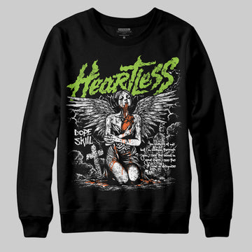 Neon Green Sneakers DopeSkill Sweatshirt Heartless Graphic Streetwear - Black