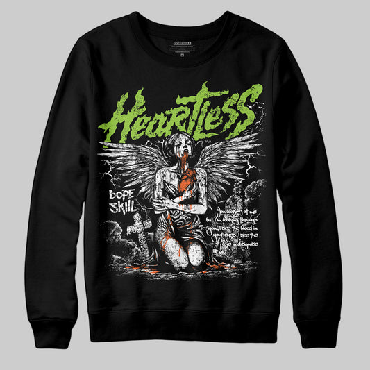 Neon Green Sneakers DopeSkill Sweatshirt Heartless Graphic Streetwear - Black