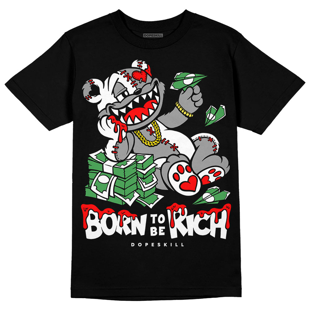 Black and White Sneakers DopeSkill T-shirt Born To Be Rich Graphic Streetwear - Black