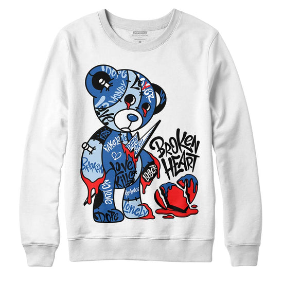 Jordan 11 Low “Space Jam” DopeSkill Sweatshirt Broken Heart Graphic Streetwear - White