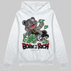 Jordan 10 Retro Shadow (2025) DopeSkill Hoodie Sweatshirt Born To Be Rich Graphic Streetwear - White