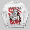 Adidas Samba OG Cloud White Better Scarlet Supplier Colour DopeSkill Long Sleeve T-Shirt Stay It Busy Graphic Streetwear - White