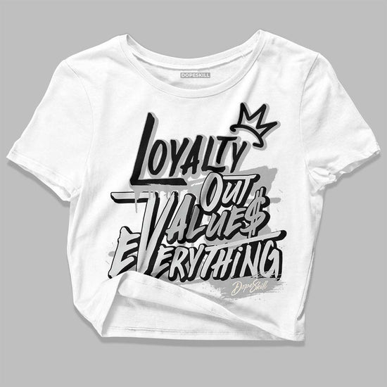 Dunk Low Cool Grey DopeSkill Women's Crop Top LOVE Graphic Streetwear - White